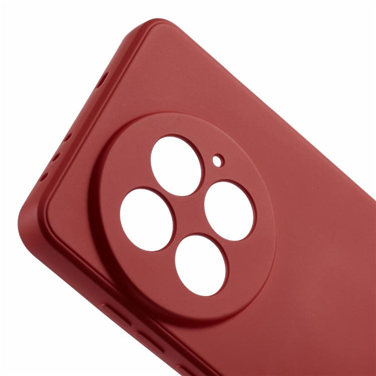 For OnePlus 13 Case TPU Back Soft Anti-Scratch Fiber Lining Phone Cover - Red