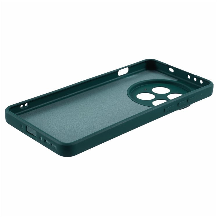 For OnePlus 13 Case TPU Back Soft Anti-Scratch Fiber Lining Phone Cover - Army Green