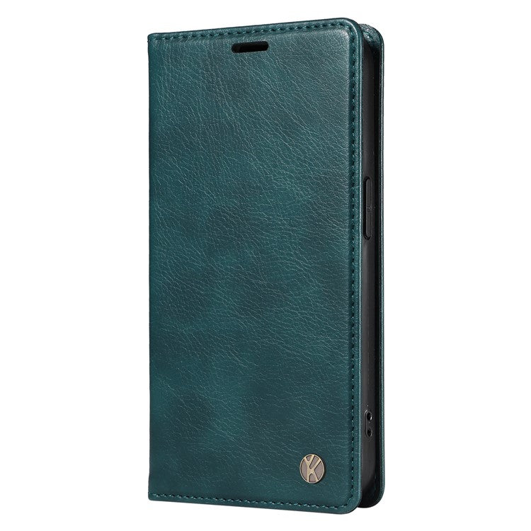 YIKATU YK-006 For Google Pixel 9a Case Magnetic Closure Leather Phone Cover Litchi Texture - Blue