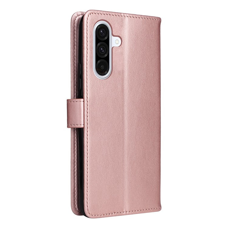 For Samsung Galaxy A36 5G Case Cat Bee Pattern Leather Phone Cover - Rose Gold