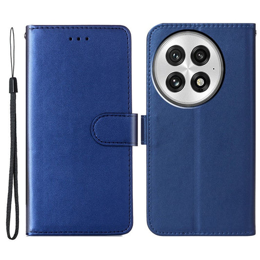 For OnePlus 13 Case with Card Holder PU Leather Flip Wallet Phone Cover - Blue