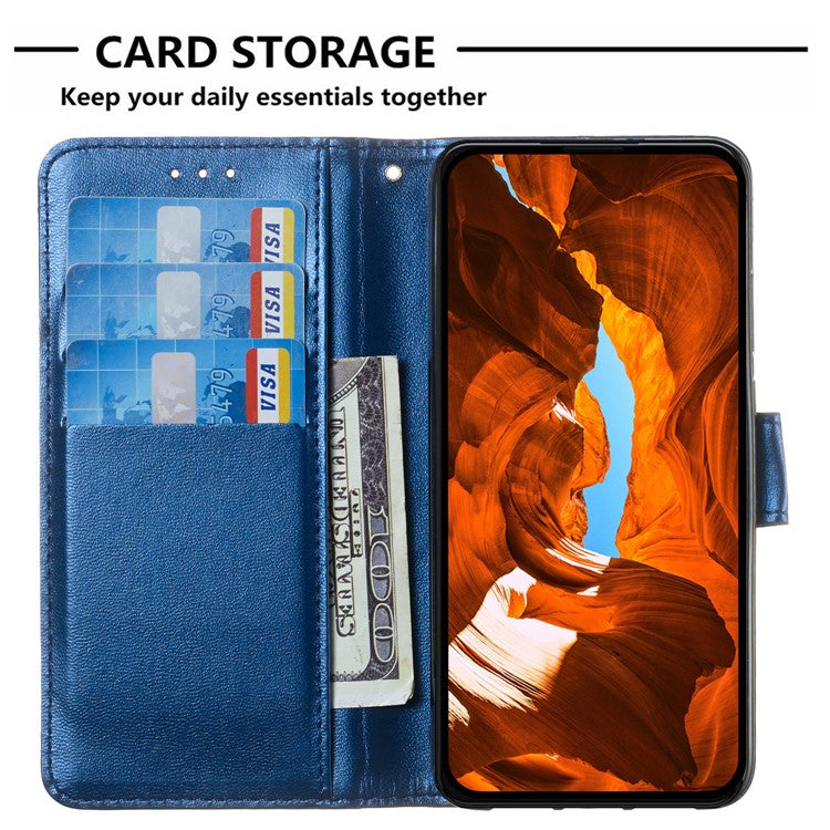 For OnePlus 13 Case with Card Holder PU Leather Flip Wallet Phone Cover - Blue