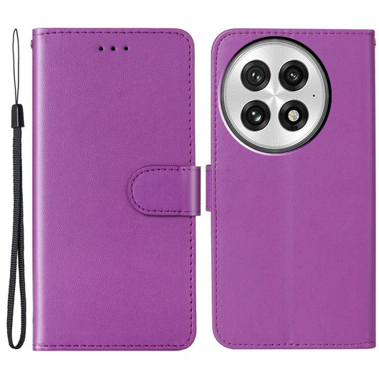 For OnePlus 13 Case with Card Holder PU Leather Flip Wallet Phone Cover - Purple