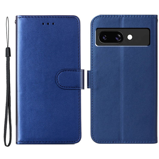 For Google Pixel 9a Case with Card Holder PU Leather Flip Wallet Phone Cover - Blue