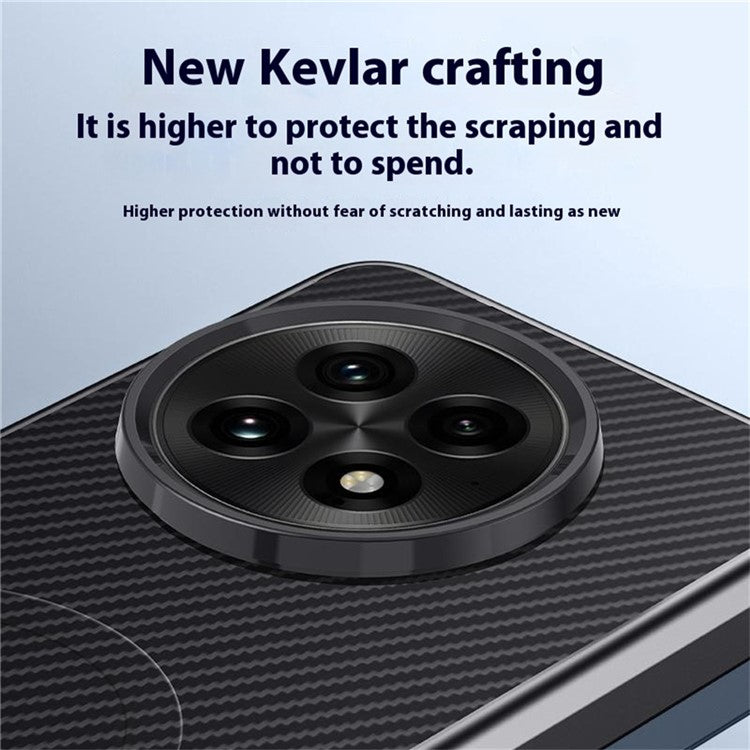 For OnePlus 13 Case Compatible with MagSafe Carbon Fiber PU+PC+Silicone Protective Cover - Black