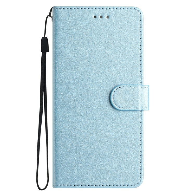For Google Pixel 9a Wallet Case Leather Folio Phone Cover Magnetic Clasp - Sky Blue