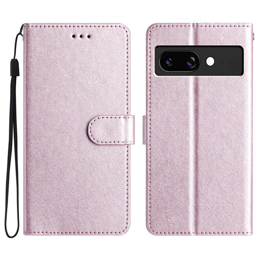 For Google Pixel 9a Wallet Case Leather Folio Phone Cover Magnetic Clasp - Light Purple