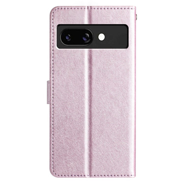 For Google Pixel 9a Wallet Case Leather Folio Phone Cover Magnetic Clasp - Light Purple