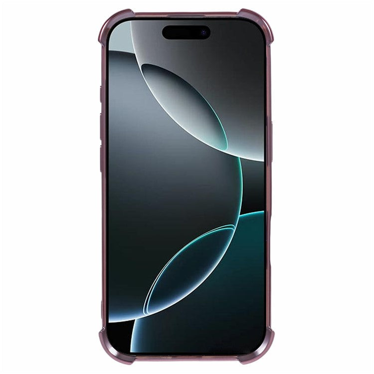For iPhone 16 Pro Case Glitter TPU Phone Cover Reinforced Corners - Pink