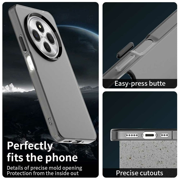 Phone Case for Xiaomi Poco C75 4G / Redmi 14C 4G / 14R 5G / A3 Pro 4G / A4 5G PC+TPU+PET Matte Back Cover - Black