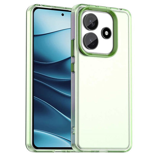 For Xiaomi Redmi Note 14 5G Case PC+TPU+PET Matte Anti-Drop Phone Back Cover - Green