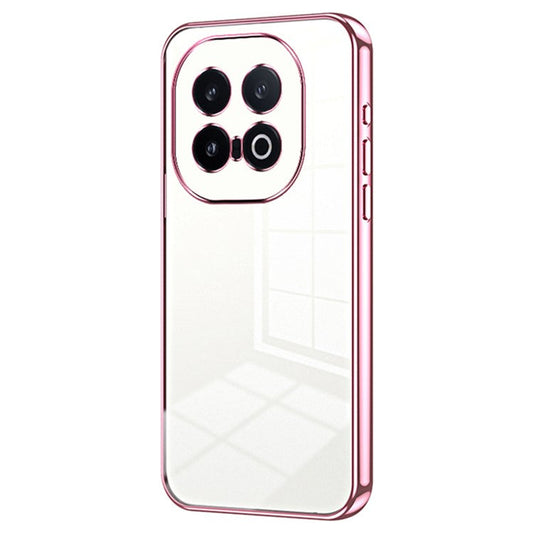 For vivo iQOO 13 5G Case Electroplating Frame Soft TPU Phone Cover - Pink
