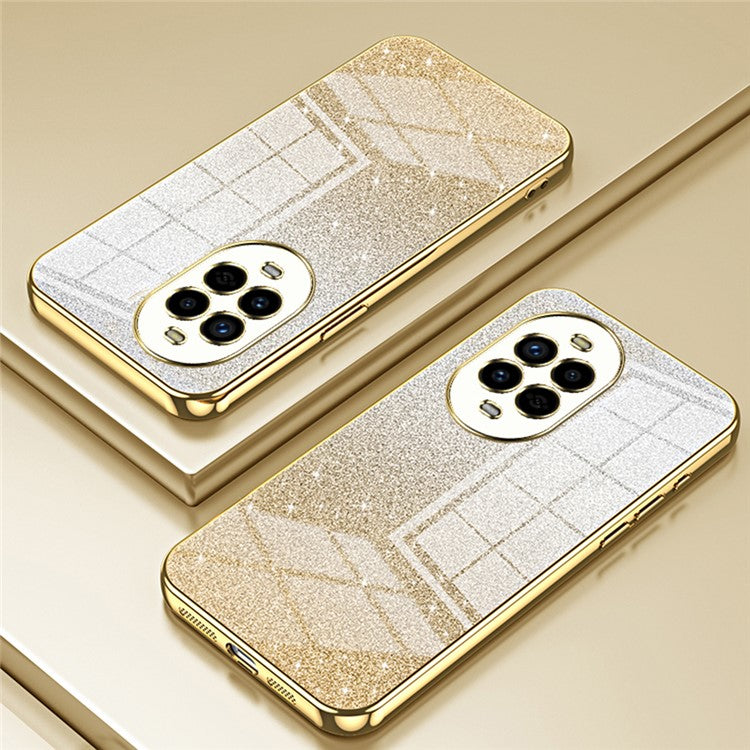 For Huawei nova 13 Pro 5G Case Electroplating Gradient Glitter TPU Phone Cover - Gold