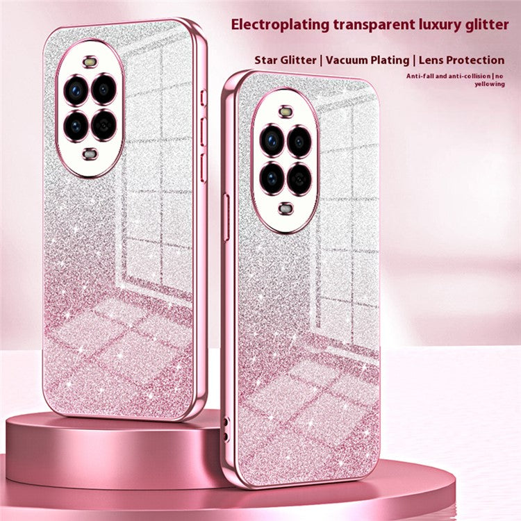 For Huawei nova 13 Pro 5G Case Electroplating Gradient Glitter TPU Phone Cover - Transparent