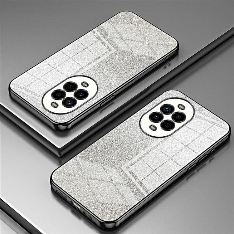 For Huawei nova 13 Pro 5G Case Electroplating Gradient Glitter TPU Phone Cover - Black