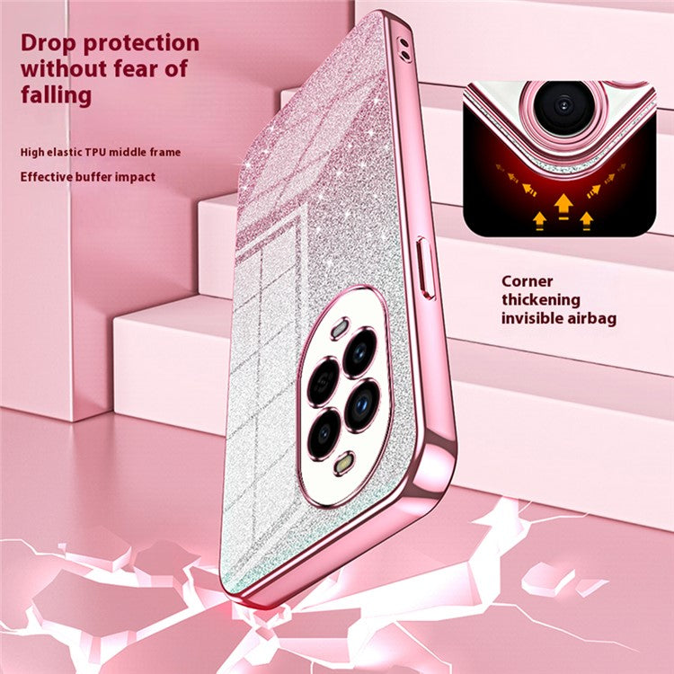 For Huawei nova 13 Pro 5G Case Electroplating Gradient Glitter TPU Phone Cover - Black