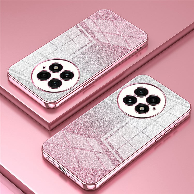 For OnePlus 13 Case Electroplating Gradient Glitter TPU Phone Cover - Pink