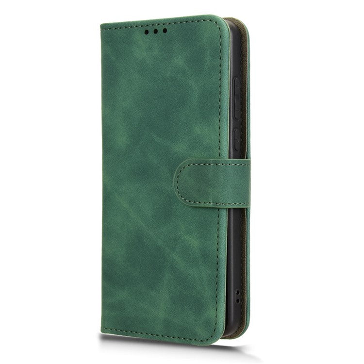 For OnePlus 13 Leather Case Skin-Feel Anti-Drop Wallet Flip Phone Cover - Green