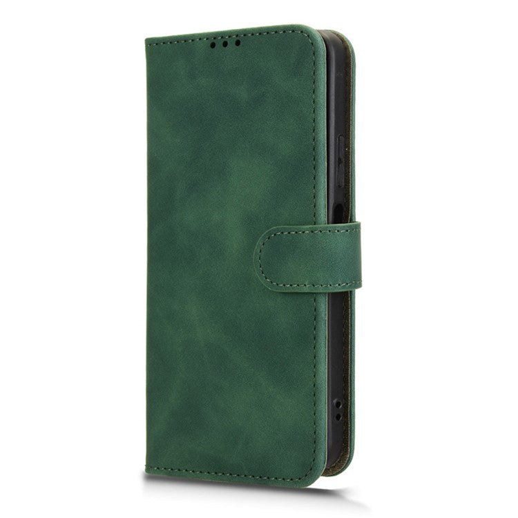 For Infinix Hot 50 Pro+ 4G Leather Case Skin-Feel Anti-Drop Wallet Flip Phone Cover - Green