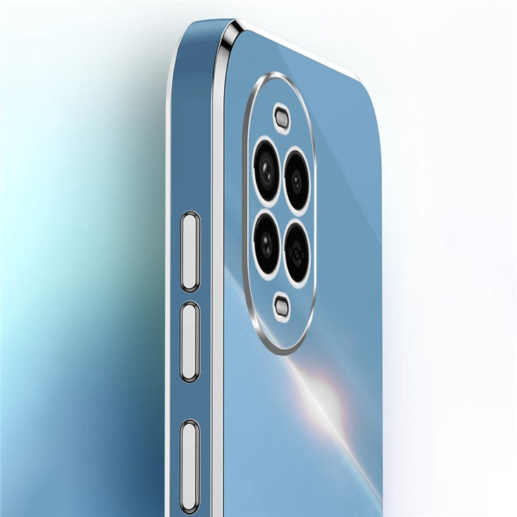 XINLI For Huawei nova 13 Pro 5G Case Ring Kickstand Electroplating TPU Phone Cover - Cyan