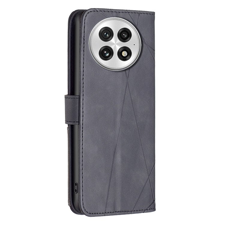 BINFEN COLOR BF05 For OnePlus 13 Case Leather Phone Cover Wallet Stand - Black