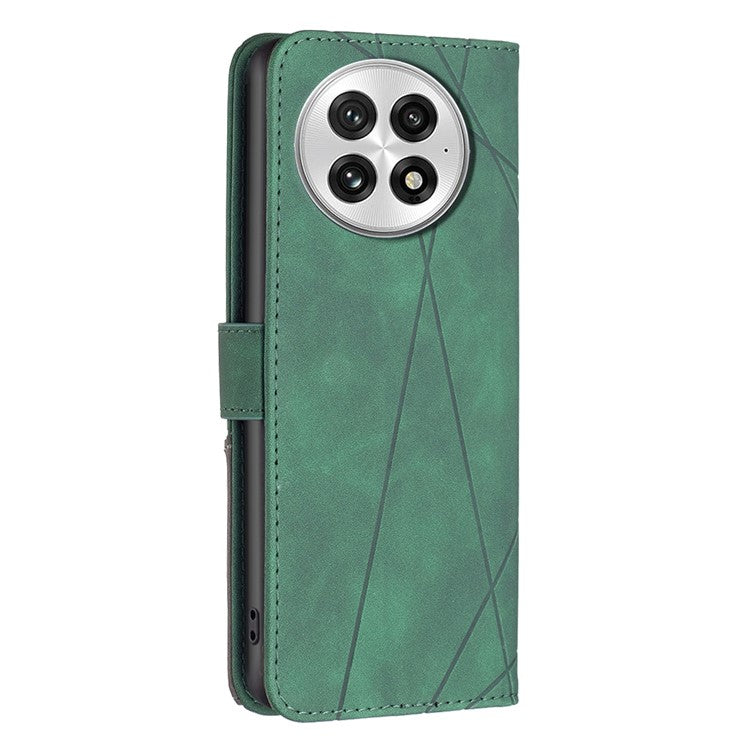 BINFEN COLOR BF05 For OnePlus 13 Case Leather Phone Cover Wallet Stand - Green