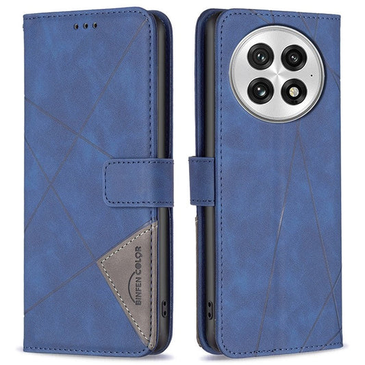 BINFEN COLOR BF05 For OnePlus 13 Case Leather Phone Cover Wallet Stand - Blue