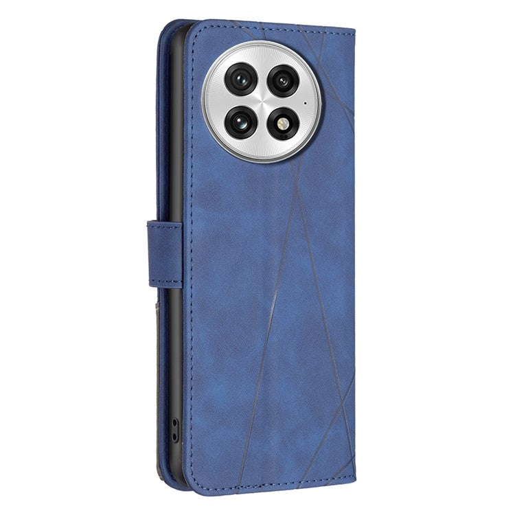 BINFEN COLOR BF05 For OnePlus 13 Case Leather Phone Cover Wallet Stand - Blue