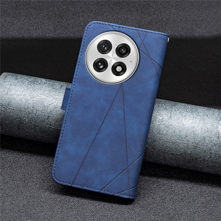 BINFEN COLOR BF05 For OnePlus 13 Case Leather Phone Cover Wallet Stand - Blue