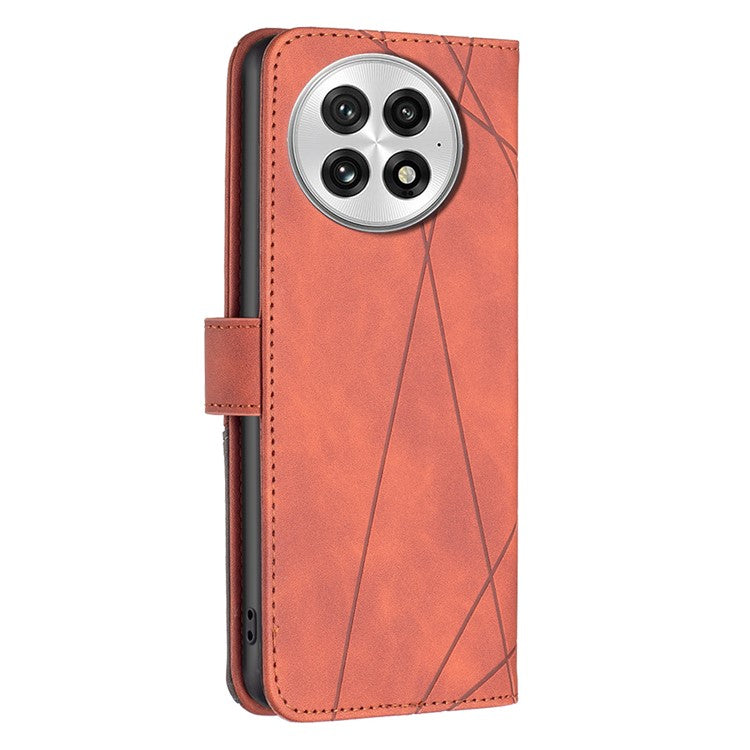 BINFEN COLOR BF05 For OnePlus 13 Case Leather Phone Cover Wallet Stand - Brown