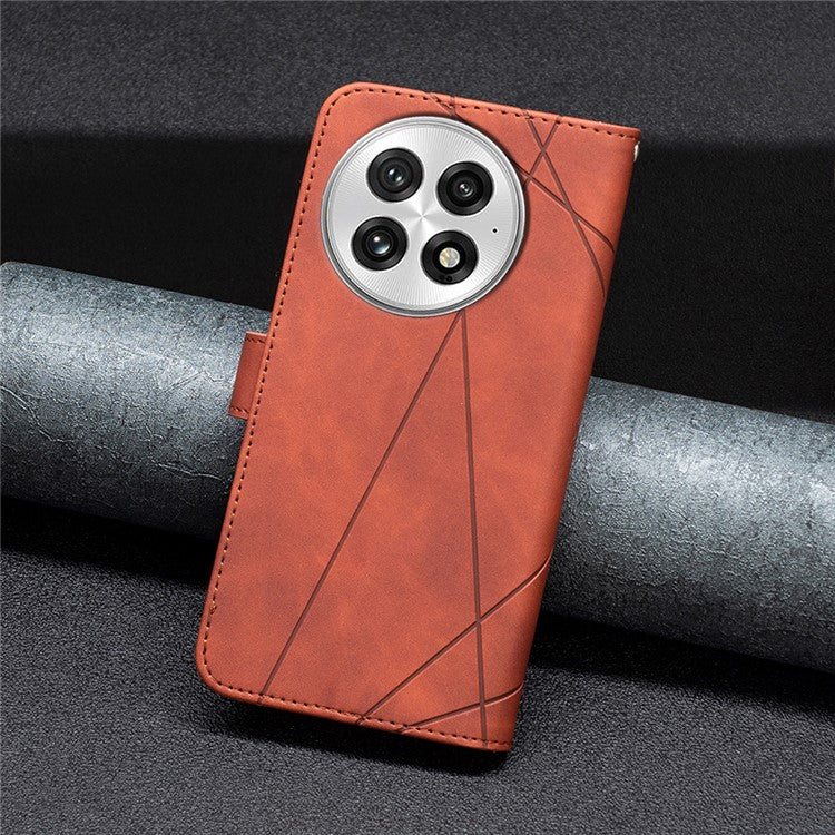 BINFEN COLOR BF05 For OnePlus 13 Case Leather Phone Cover Wallet Stand - Brown