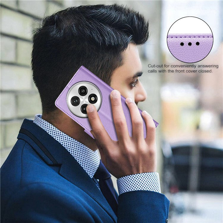 BINFEN COLOR BF32 For OnePlus 13 Leather Case Wallet RFID Blocking Phone Cover - Purple
