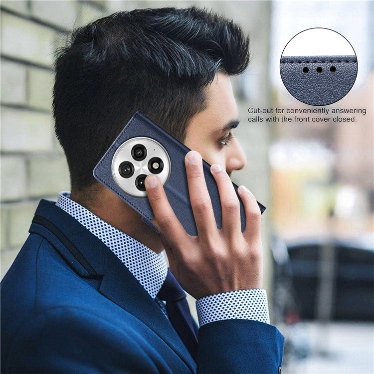BINFEN COLOR BF32 For OnePlus 13 Leather Case Wallet RFID Blocking Phone Cover - Blue