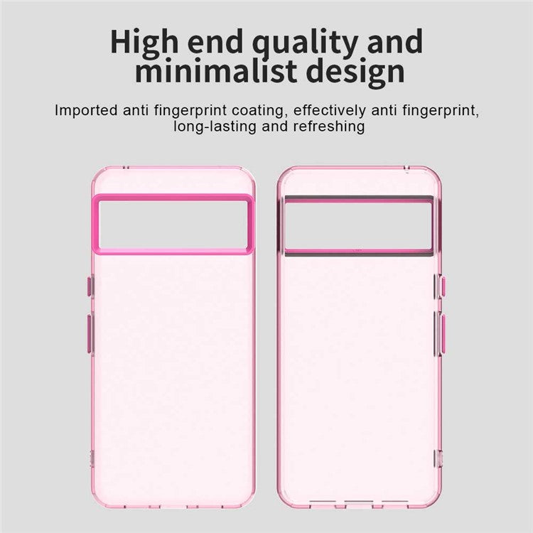 For Google Pixel 8a Case PC+TPU+PET Matte Anti-Drop Phone Back Cover - Red