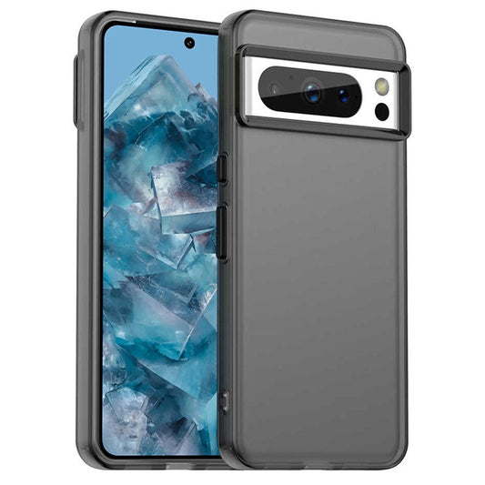For Google Pixel 8 Pro Case PC+TPU+PET Matte Anti-Drop Phone Back Cover - Black