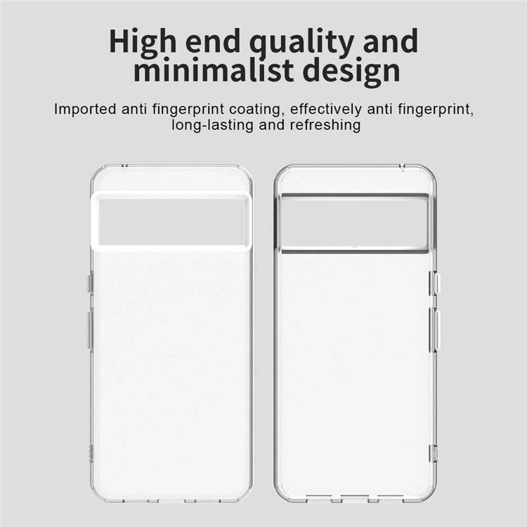 For Google Pixel 8 Pro Case PC+TPU+PET Matte Anti-Drop Phone Back Cover - White