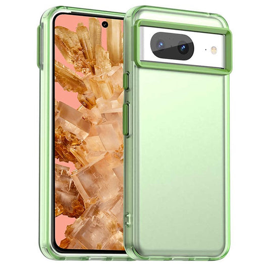 For Google Pixel 8 Case PC+TPU+PET Matte Anti-Drop Phone Back Cover - Green