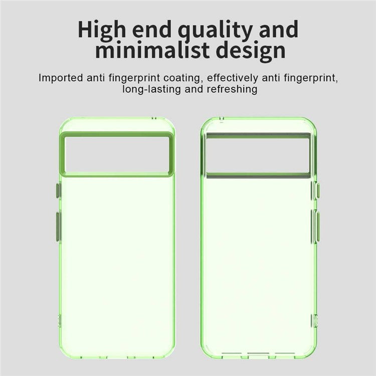 For Google Pixel 8 Case PC+TPU+PET Matte Anti-Drop Phone Back Cover - Green