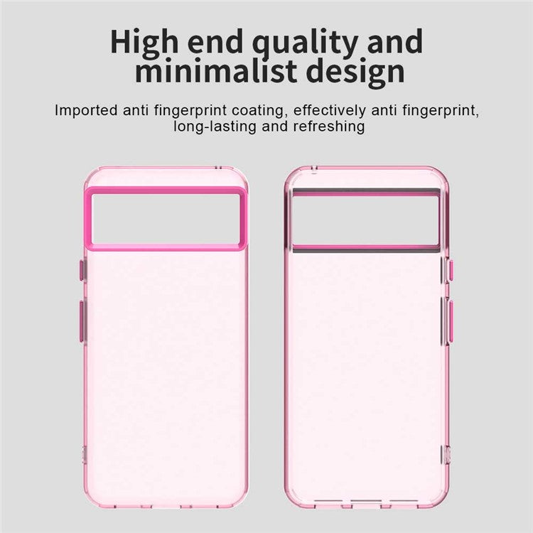 For Google Pixel 8 Case PC+TPU+PET Matte Anti-Drop Phone Back Cover - Red