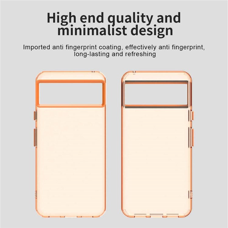 For Google Pixel 8 Case PC+TPU+PET Matte Anti-Drop Phone Back Cover - Orange