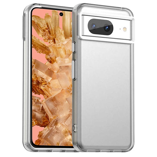 For Google Pixel 8 Case PC+TPU+PET Matte Anti-Drop Phone Back Cover - White