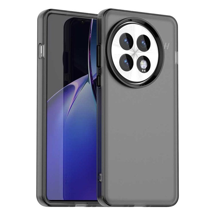 For OnePlus 13 Case PC+TPU+PET Matte Anti-Drop Phone Back Cover - Black