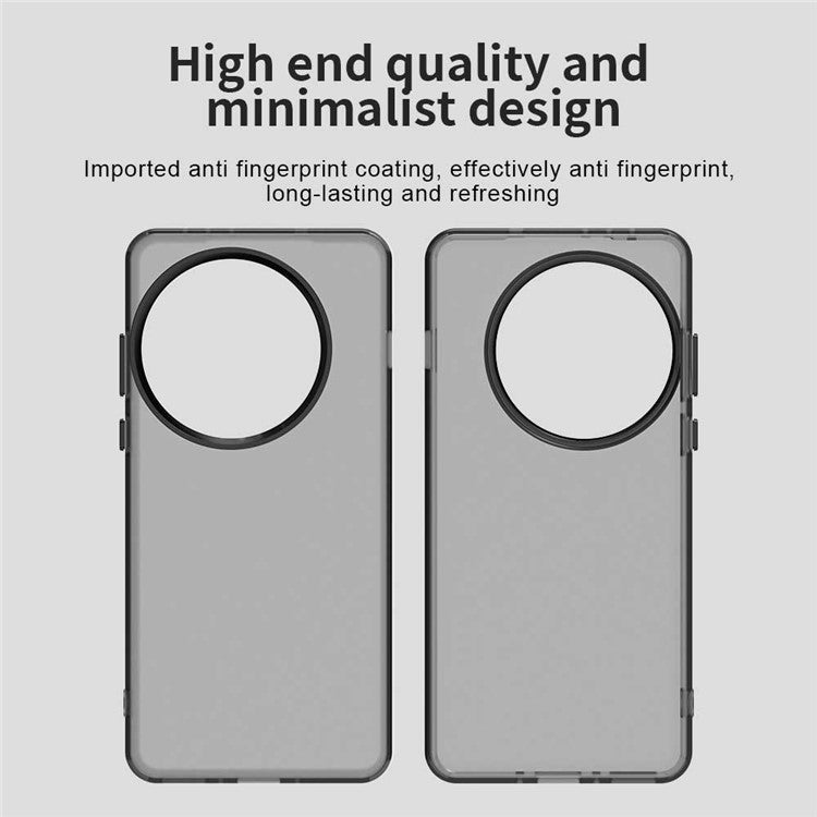 For OnePlus 13 Case PC+TPU+PET Matte Anti-Drop Phone Back Cover - Black