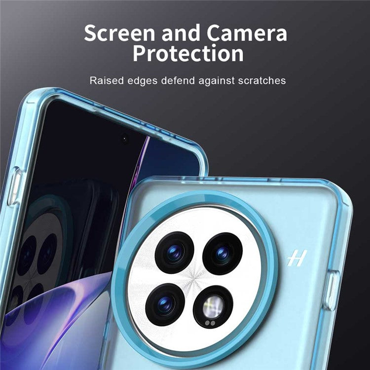 For OnePlus 13 Case PC+TPU+PET Matte Anti-Drop Phone Back Cover - Blue