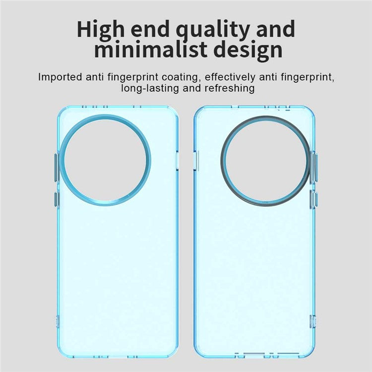 For OnePlus 13 Case PC+TPU+PET Matte Anti-Drop Phone Back Cover - Blue