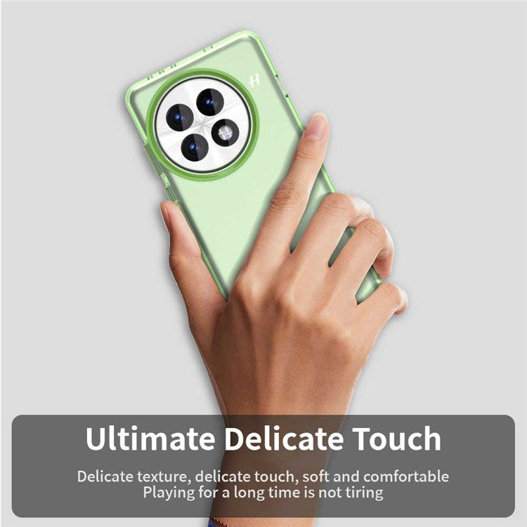 For OnePlus 13 Case PC+TPU+PET Matte Anti-Drop Phone Back Cover - Green