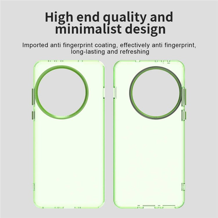 For OnePlus 13 Case PC+TPU+PET Matte Anti-Drop Phone Back Cover - Green
