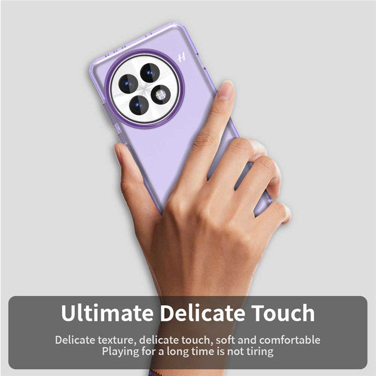 For OnePlus 13 Case PC+TPU+PET Matte Anti-Drop Phone Back Cover - Purple