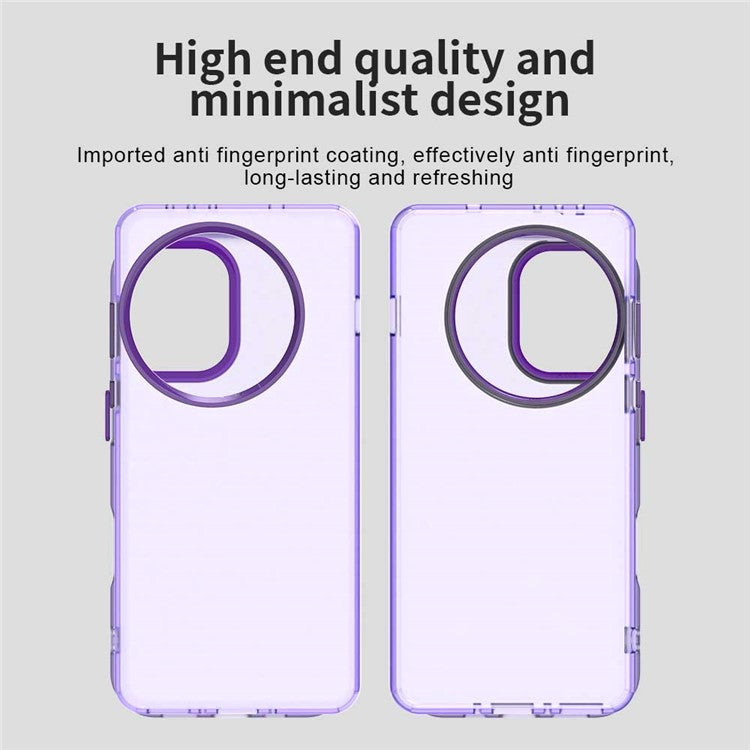 For OnePlus 13 Case PC+TPU+PET Matte Anti-Drop Phone Back Cover - Purple