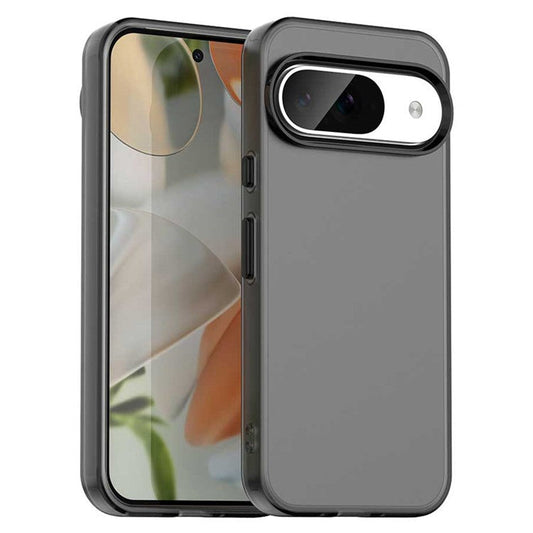 For Google Pixel 9 / 9 Pro Case PC+TPU+PET Matte Anti-Drop Phone Back Cover - Black